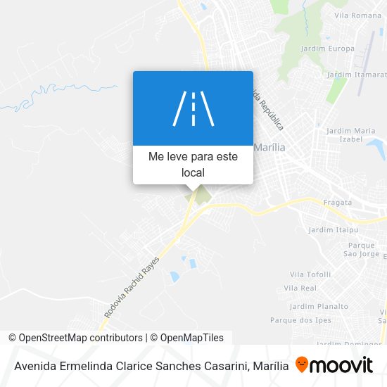 Avenida Ermelinda Clarice Sanches Casarini mapa