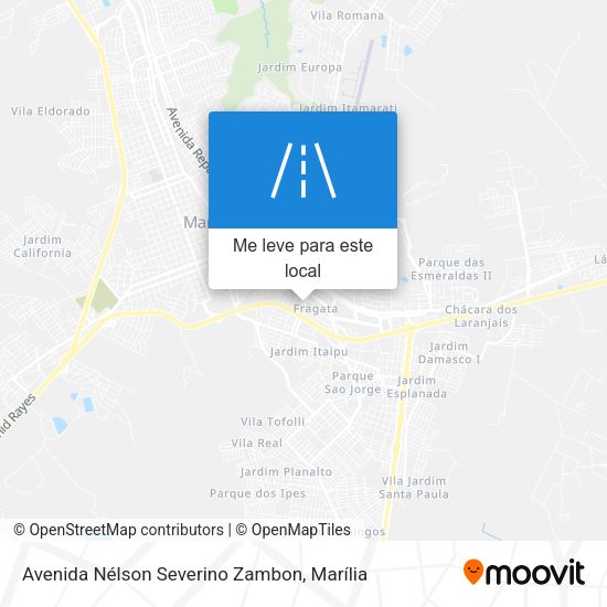 Avenida Nélson Severino Zambon mapa