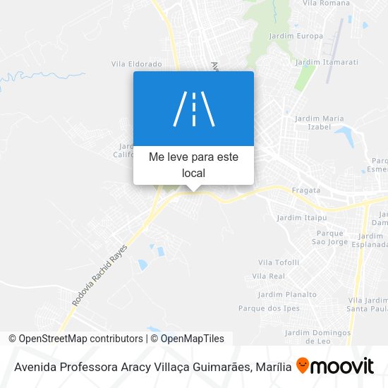 Avenida Professora Aracy Villaça Guimarães mapa