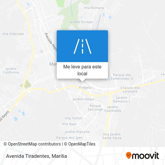 Avenida Tiradentes mapa