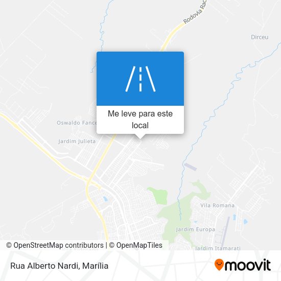 Rua Alberto Nardi mapa