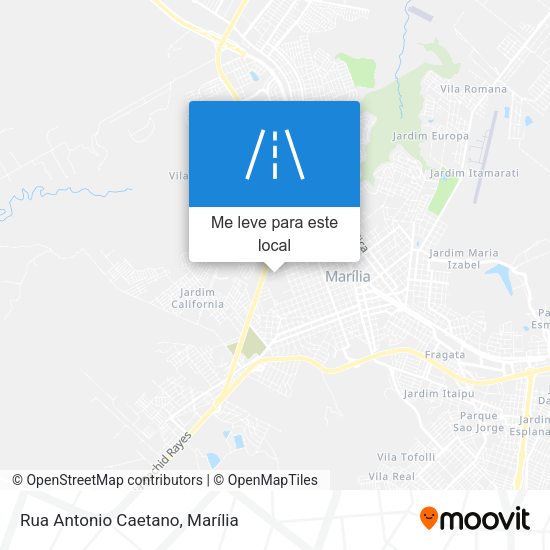 Rua Antonio Caetano mapa