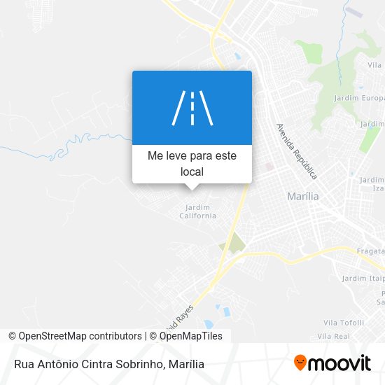 Rua Antônio Cintra Sobrinho mapa