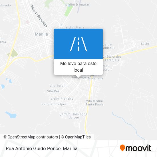 Rua Antônio Guido Ponce mapa