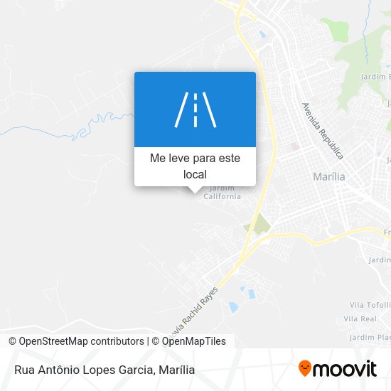 Rua Antônio Lopes Garcia mapa
