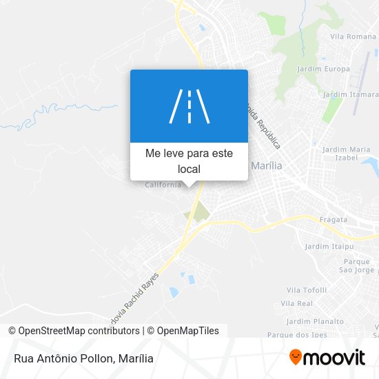 Rua Antônio Pollon mapa