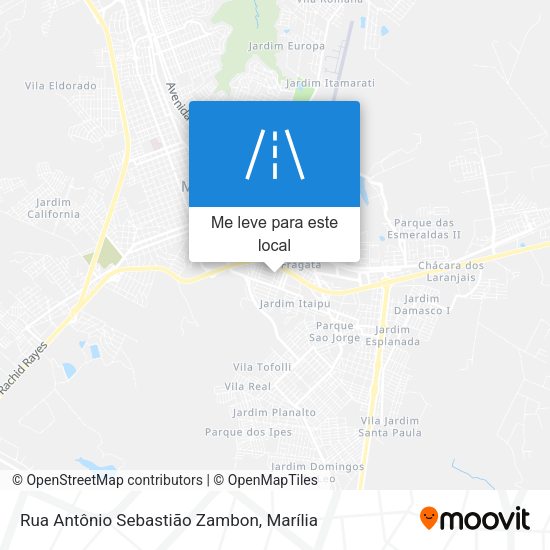 Rua Antônio Sebastião Zambon mapa