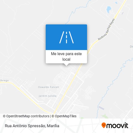 Rua Antônio Spressão mapa