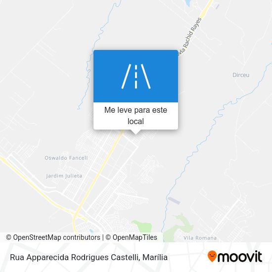 Rua Apparecida Rodrigues Castelli mapa