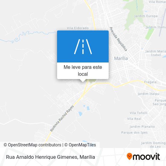 Rua Arnaldo Henrique Gimenes mapa