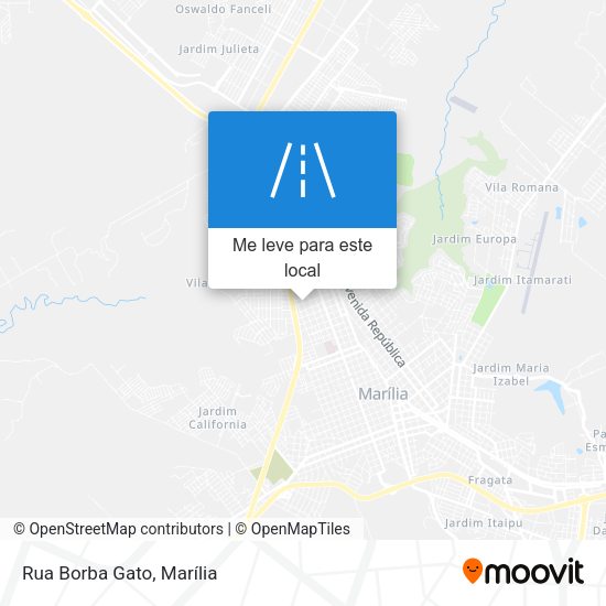 Rua Borba Gato mapa