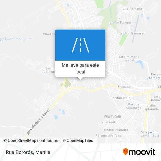 Rua Bororós mapa