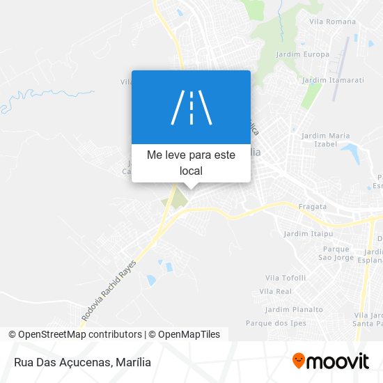 Rua Das Açucenas mapa