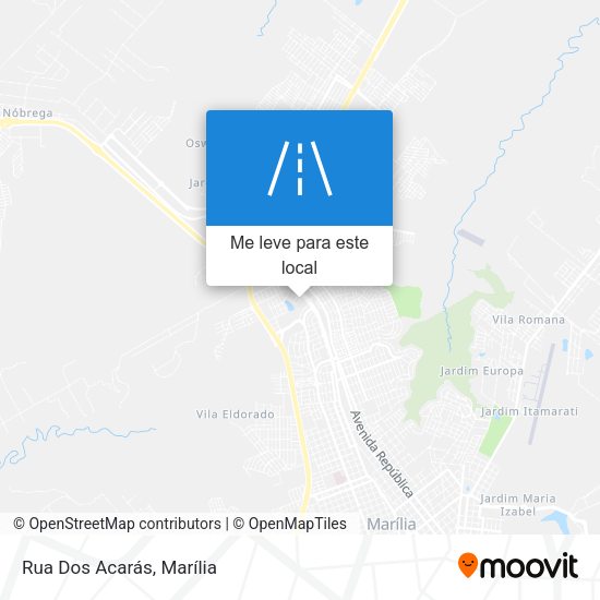 Rua Dos Acarás mapa