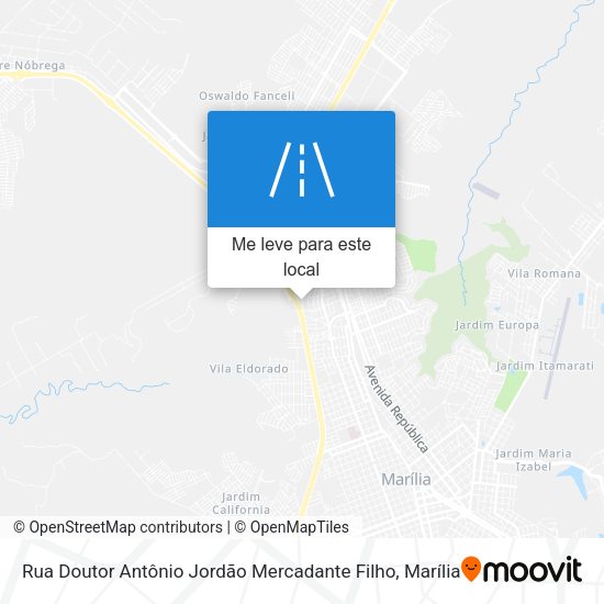 Rua Doutor Antônio Jordão Mercadante Filho mapa
