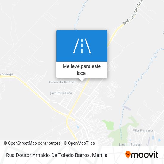 Rua Doutor Arnaldo De Toledo Barros mapa