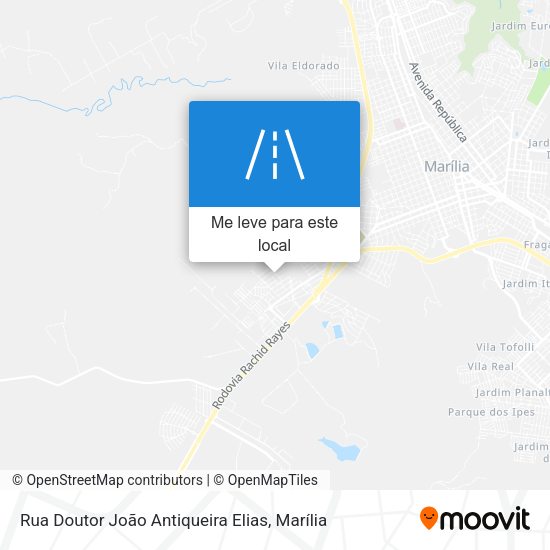 Rua Doutor João Antiqueira Elias mapa
