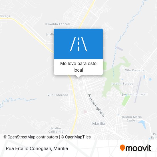 Rua Ercílio Coneglian mapa