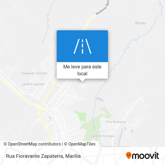 Rua Fioravante Zapaterra mapa