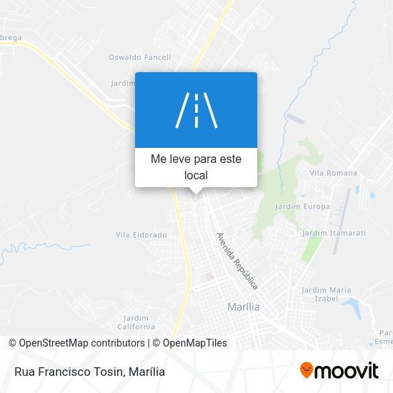Rua Francisco Tosin mapa