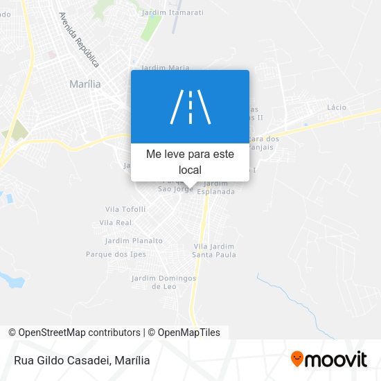Rua Gildo Casadei mapa