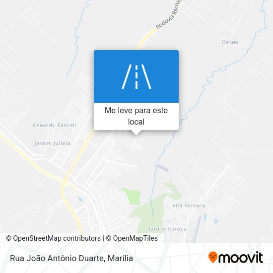 Rua João Antônio Duarte mapa