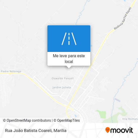 Rua João Batista Coareli mapa