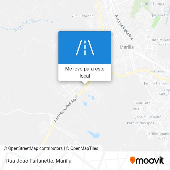 Rua João Furlanetto mapa
