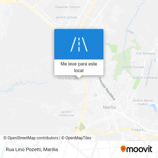 Rua Lino Pozetti mapa