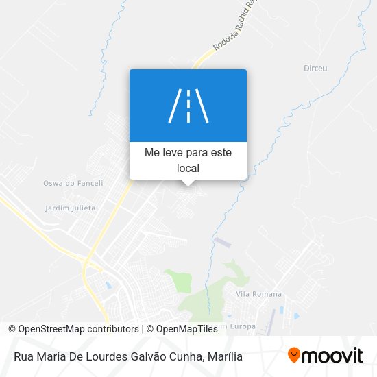 Rua Maria De Lourdes Galvão Cunha mapa