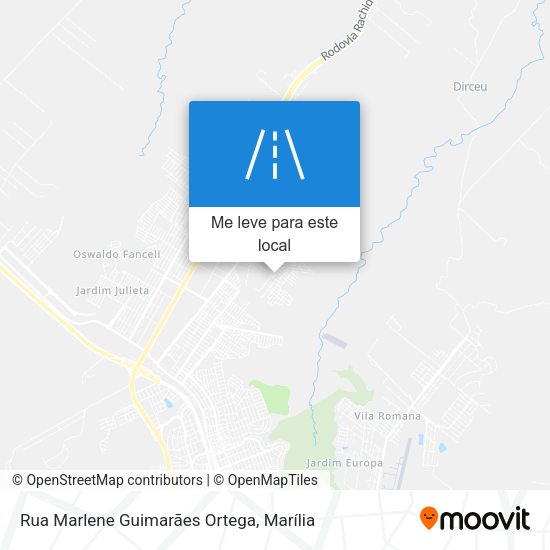 Rua Marlene Guimarães Ortega mapa