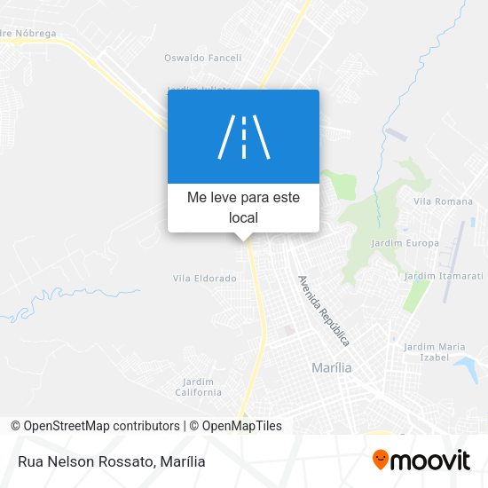 Rua Nelson Rossato mapa