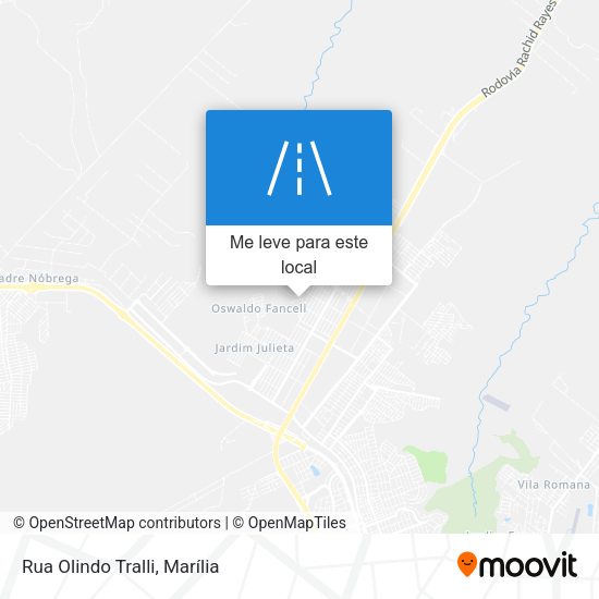 Rua Olindo Tralli mapa