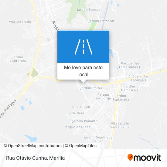 Rua Otávio Cunha mapa