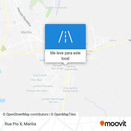 Rua Pio X mapa