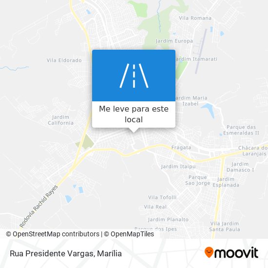 Rua Presidente Vargas mapa