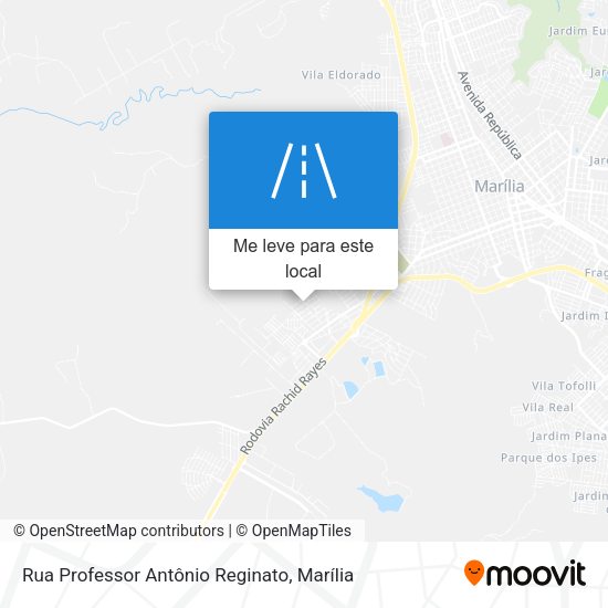 Rua Professor Antônio Reginato mapa
