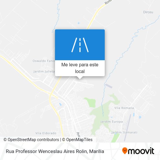 Rua Professor Wenceslau Aires Rolin mapa