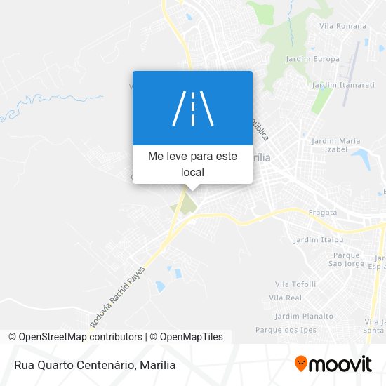 Rua Quarto Centenário mapa