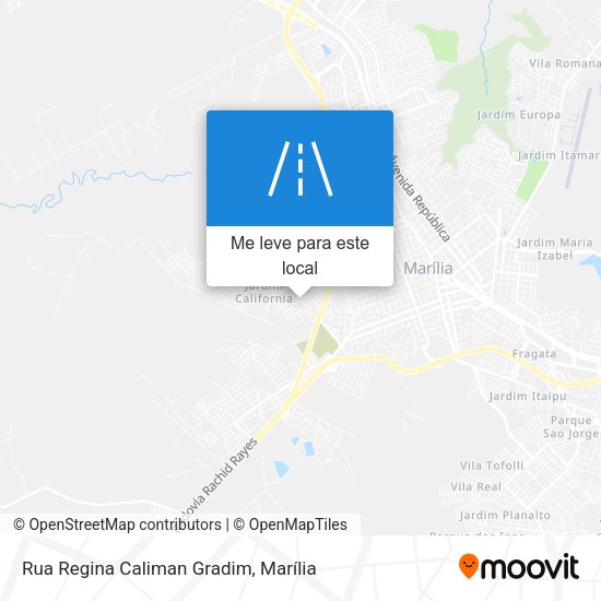 Rua Regina Caliman Gradim mapa