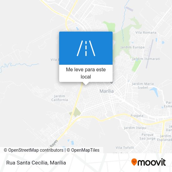 Rua Santa Cecília mapa