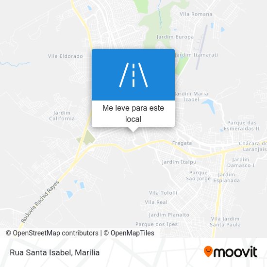 Rua Santa Isabel mapa