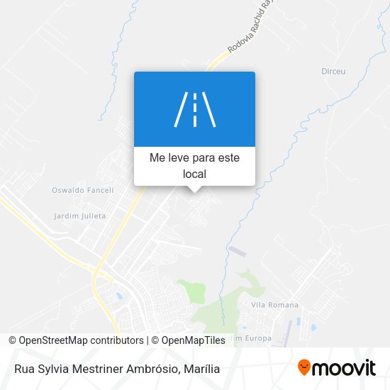 Rua Sylvia Mestriner Ambrósio mapa
