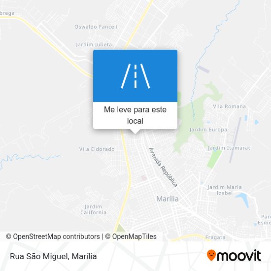 Rua São Miguel mapa