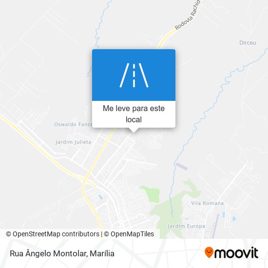 Rua Ângelo Montolar mapa