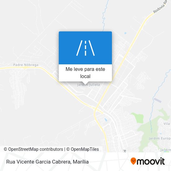 Rua Vicente Garcia Cabrera mapa
