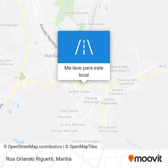 Rua Orlando Riguetti mapa