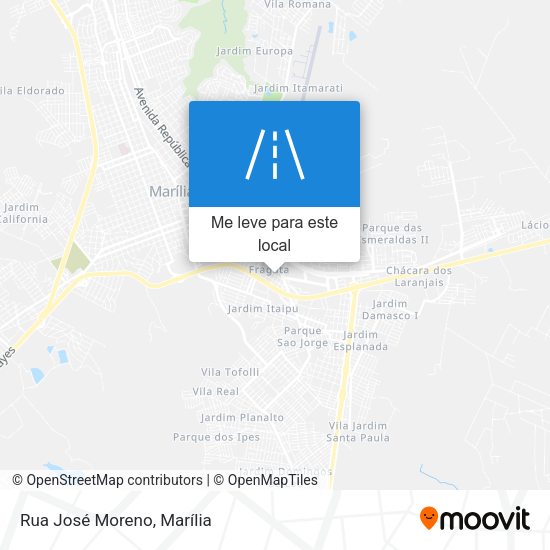 Rua José Moreno mapa