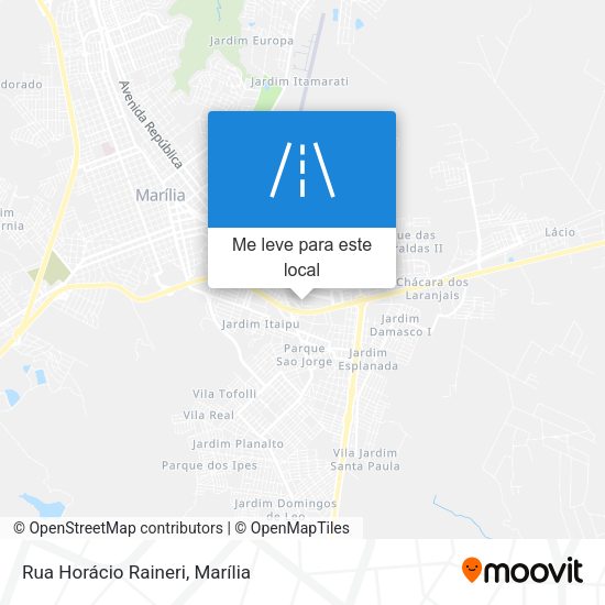 Rua Horácio Raineri mapa