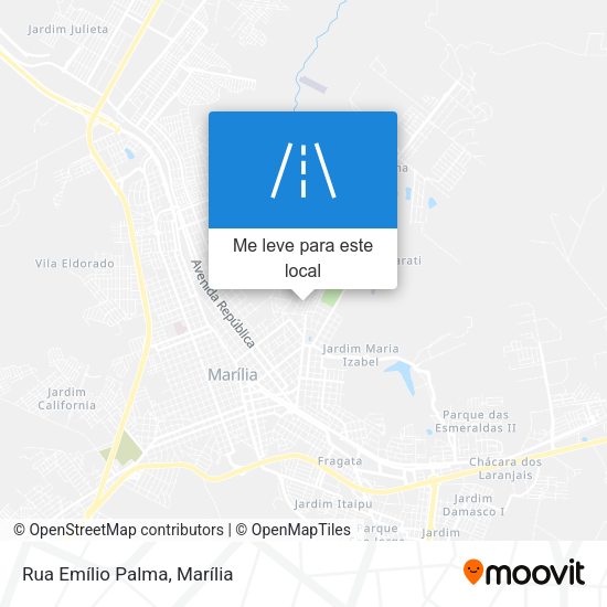 Rua Emílio Palma mapa